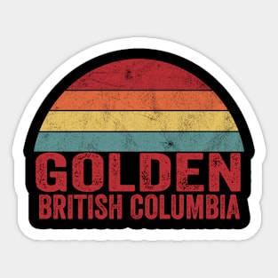 Vintage Golden British Columbia Sticker